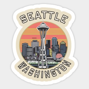 Seattle Washington Vintage Sticker